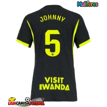 Camisa de Futebol Atletico Madrid Johnny Cardoso #5 Equipamento Secundário Mulheres 2026-27 Manga Curta